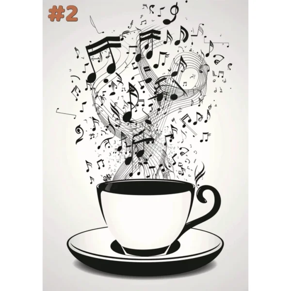 Tasse de thé musicale - Cartes de Voeux (8 options) – Image 5