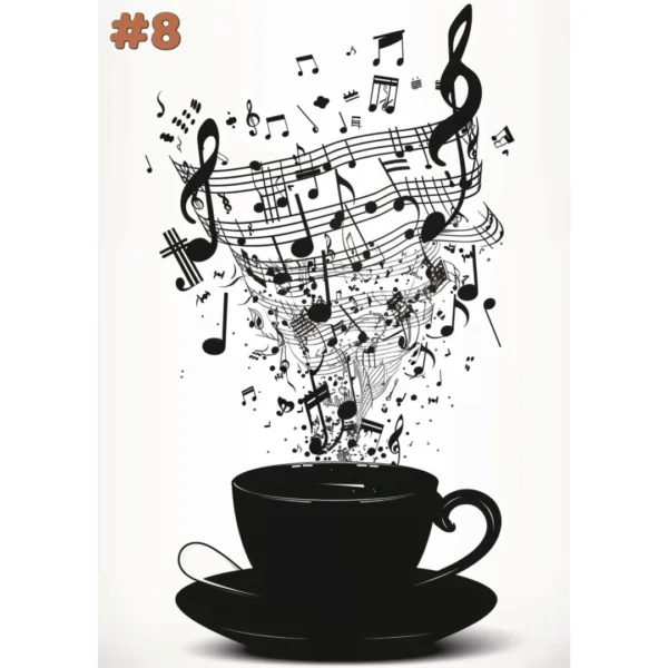 Tasse de thé musicale - Posters (8 options) – Image 9