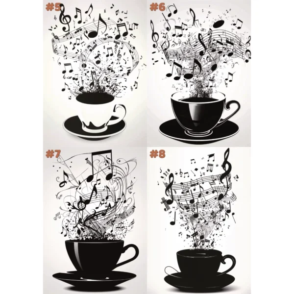 Tasse de thé musicale - Cartes de correspondance (2 options) – Image 4